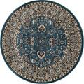 Art Carpet 8 Ft. Arabella Collection Accustomed Woven Round Area Rug, Medium Blue 841864101320